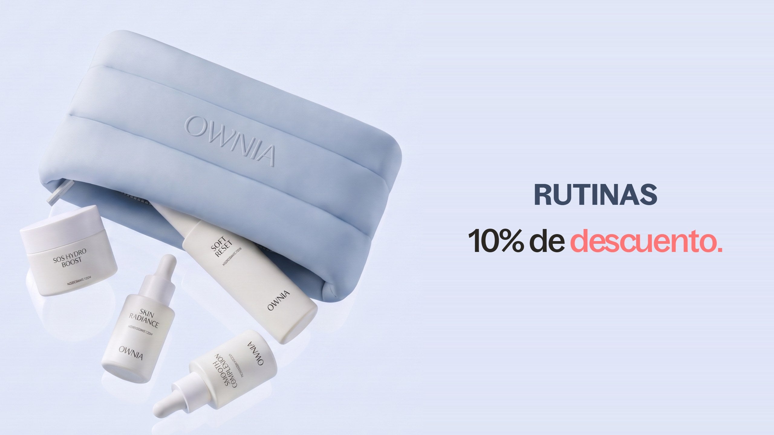 Todas las rutinas con un 10% de descuento en Ownia Cosmetics